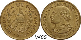 Guatemala 1 Centavo 1968 KM# 265 XF