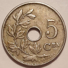 Belgium 5 Centimes 1910-1931 BELGIË KM#67