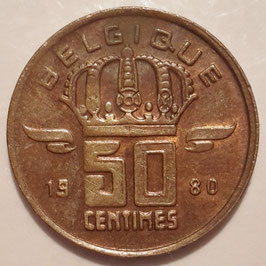 Belgium 50 Centimes 1955-2001 BELGIQUE KM#148.1