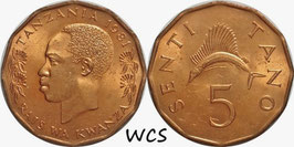 Tanzania 5 Senti 1981 KM#1 AU