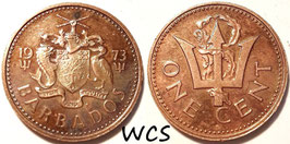 Barbados 1 Cent 1973-1991 KM#10