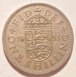 Great Britain 1 Shilling 1953 English KM#890 VF