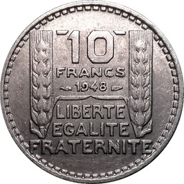 France 10 Francs 1947-1949  small Head KM#909.1