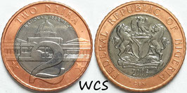 Nigeria 2 Naira 2006 KM#19 AU
