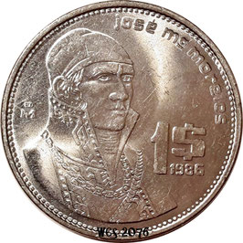 Mexico 1 Peso 1984-1987 KM#496