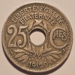 France 25 Centimes 1917-1937 KM#867a