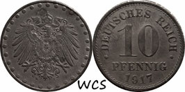 German Empire 10 Pfennig 1916-1922 (Iron) KM#20