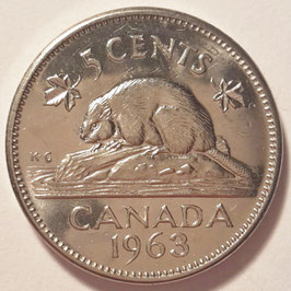 Canada 5 Cents 1963-1964 KM#57