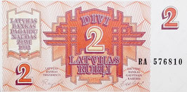 Latvia 2 Rubli 1992 P.36 UNC