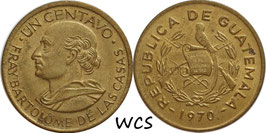 Guatemala 1 Centavo 1970 KM# 265 XF