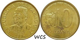 Paraguay 10 Guaranies 1996 (FAO) KM#178a UNC