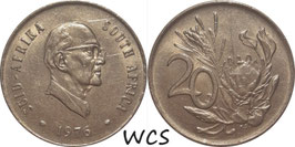 South Africa 20 Cents 1976 (President Fouche) KM#95