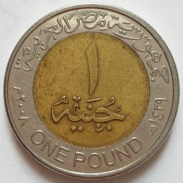 Egypt 1 Pound 2007-2011 (AH1428-AH1432) KM#940a (magnetic)