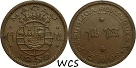 Macau 5 Avos 1952 KM#1 XF