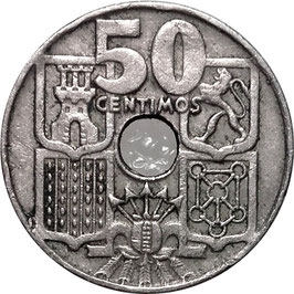 Spain 50 Centimos 1949 & 1963  KM#795