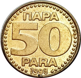 Yugoslavia 50 Para 1996-1999 KM#174