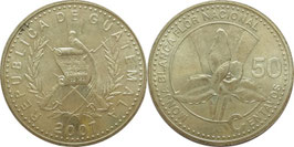 Guatemala 50 Centavos 2007 KM#283 UNC