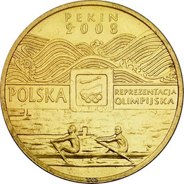 Poland 2 Zlote 2008 MW - Summer Olympic Games in Beijing 2008 Y#644 UNC