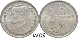 Thailand 1 Baht 1977 (2520) Y#110 XF