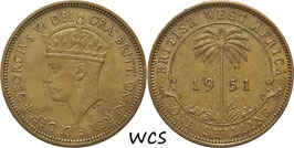 British West Africa 1 Shilling 1951 KN KM#28 VF