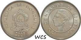 Honduras 20 Centavos 2007 KM#83a.2 AU