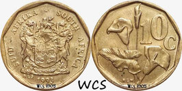 South Africa 10 Cents 1990-1995 KM#135