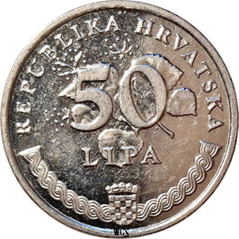 Croatia 50 Lipa 1993-Date - Croatian Text KM#8