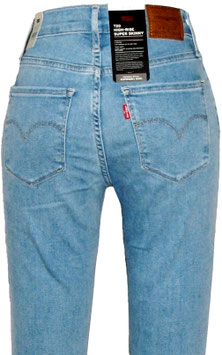 Levi's 720 High Rise Super Skinny Damen Jeans Hellblau