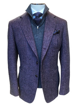 Sacco CAPRI in Fischgrat-Tweed