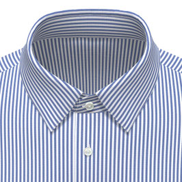 WS #31 | Hemd Streifen Pin Point mittelblau