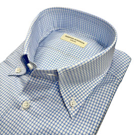 kariertes Hemd DOMENICO in Twill Cotton