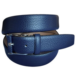 Jungstier-Leder Gürtel LEON blau