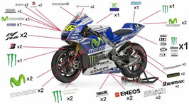 グラフィックステッカー MotoGP 2015 MOVISTAR YAMAHA