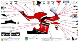 グラフィックステッカー MotoGP 2026 DUCATI
