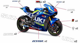 グラフィックステッカー MotoGP 2016 ECSTAR SUZUKI
