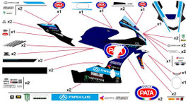 グラフィックステッカー WSBK 2025 YAMAHA