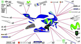 グラフィックステッカー MotoGP 2017 MOVISTAR YAMAHA