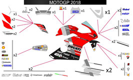グラフィックステッカー MotoGP 2018 DUCATI