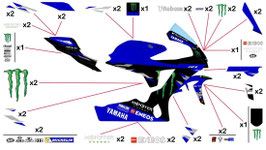 グラフィックステッカー MotoGP 2025 YAMAHA