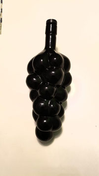 Glasflasche schwarz in Traubenform 0.5 l