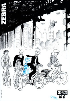 Zebra 19/20 - SIGNIERT "Zebra auf Gepäckträger"