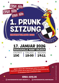 1. Prunksitzung am Samstag 17.01.2026 - Ticketreservierung Ehrengast