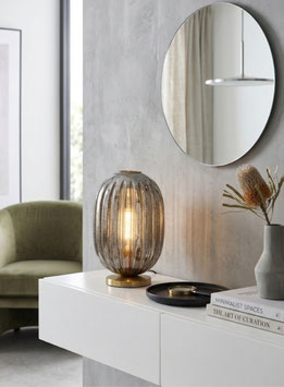 GOUDKLEURIGE TAFELLAMP, GLAS, HOTEL CHIQUE