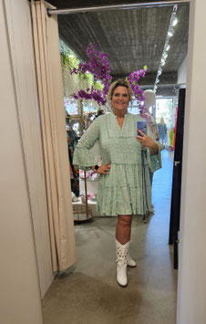 TUNIEK /JURK IBIZA STYLE , MINT, ZWART OF ZANDKLEUR