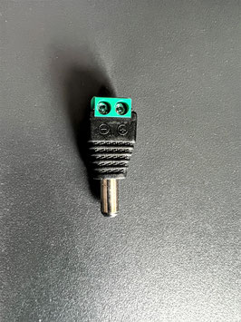 LED DC Stecker mit Schraubklemmen 5,5/2,1mm, für Anschluss Farbsteuergerat an Trafo, Stecker ohne Kabel