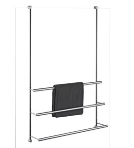 Badetuchhalter Server, 3-fach übereinander, für Glasdusche zur Befestigung an Glaskante, Art.Nr. 30854/30856