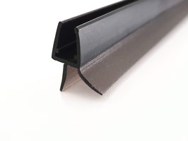 schwarze Dusch-Türdichtung mit 12 mm Lippe nach unten und kurzer Abtropfleiste, für 6 und 8 mm universal, Art.Nr. 5102-B