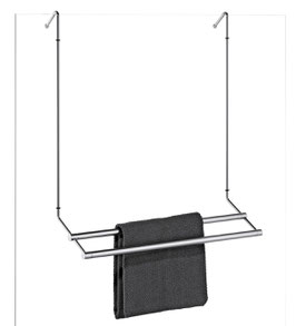 Badetuchhalter Server, 2-fach hintereinander, für Glasdusche zur Befestigung an Glaskante, Art.Nr. 30509