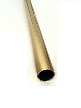 Stabistange-Rohr 19 mm; Messing matt gebürstet (goldfarbig), Art.Nr. S1/S2/S80