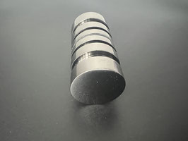 Dusch-Türknopf, 30 mm runde Form mit Rippung, Graphit poliert (Titanium), Typ SDK106